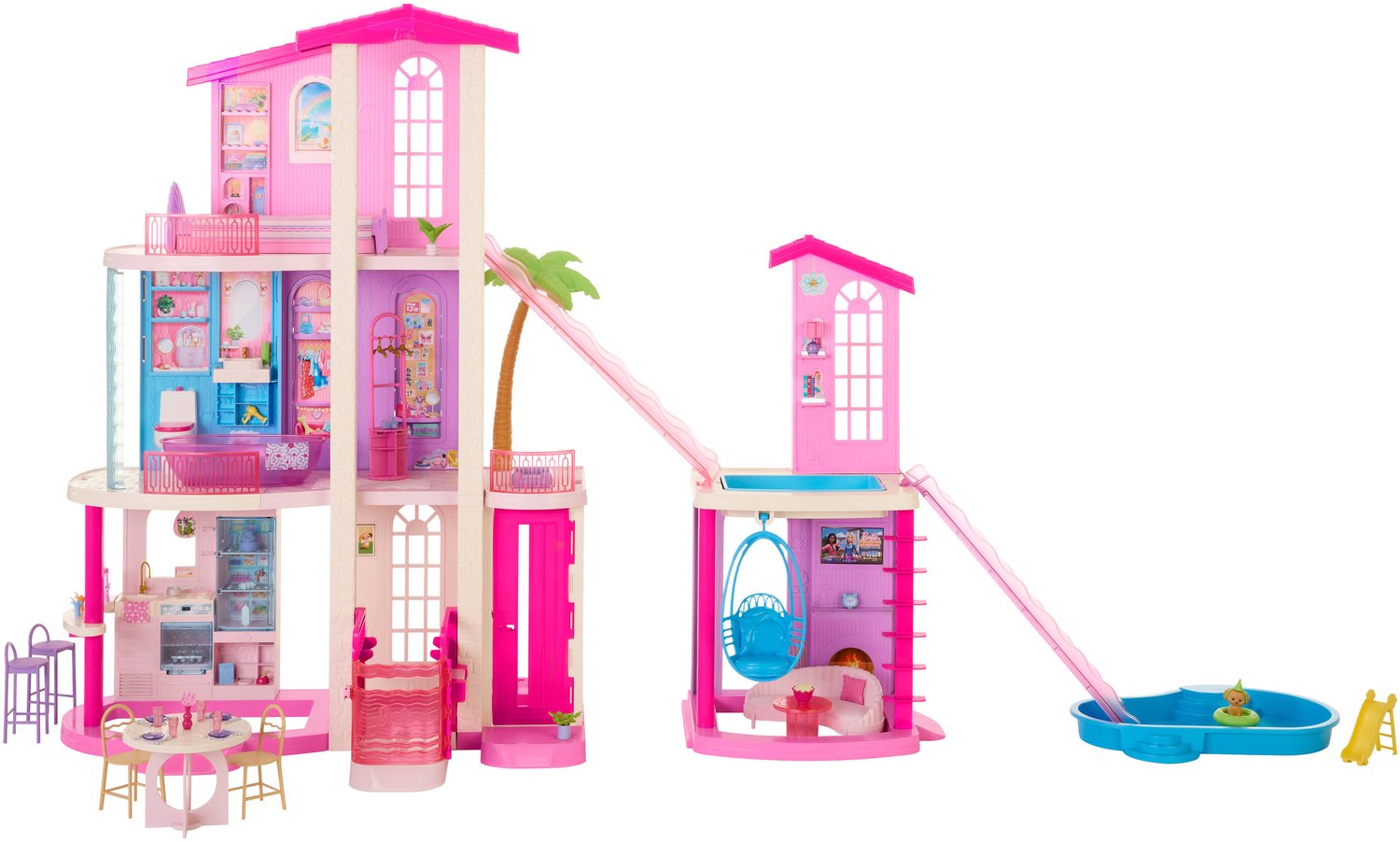Barbie droomhuis poppenhuis - meer dan 65 onderdelen - inclusief meubels afbeelding