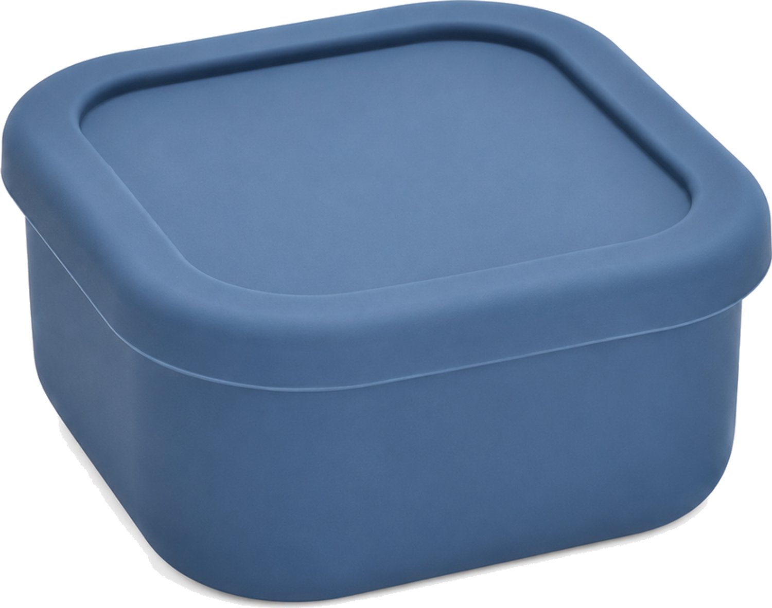 Broodtrommel, vierkant, 600 ml, één compartiment, met ondoorzichtig deksel, donkerblauw