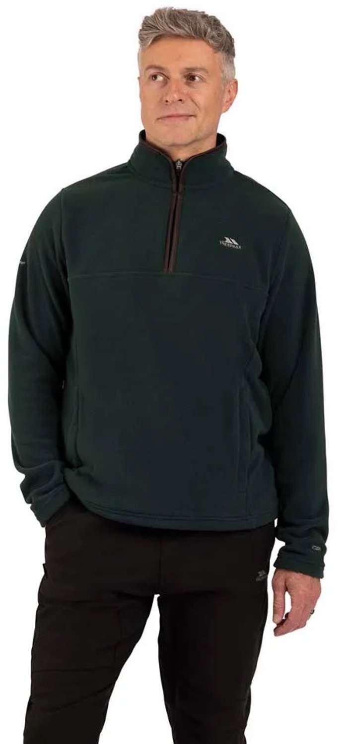 Trespass Huntar Fleece Met Halve Rits Groen S Man