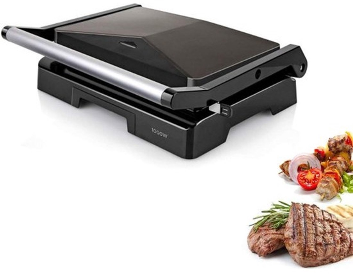 Croque-monsieurtoestel - Tostiapparaat - Instelbare temperatuur - Vergrendelclip - Tosti-ijzer - Uitklapbare contactgrill - Klein apparaat voor 2 tosti's - Paninigrill - Grill met antiaanbaklaag - Sandwichmaker