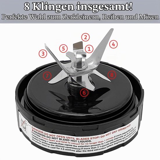 Vervangend Messenblok - Voor Blender - Compatibel met CB350EU CB100EU CB150EU TB401EU TB301EU TB301EUCP SS101 SS151 SS351 - Zwart — afbeelding 3