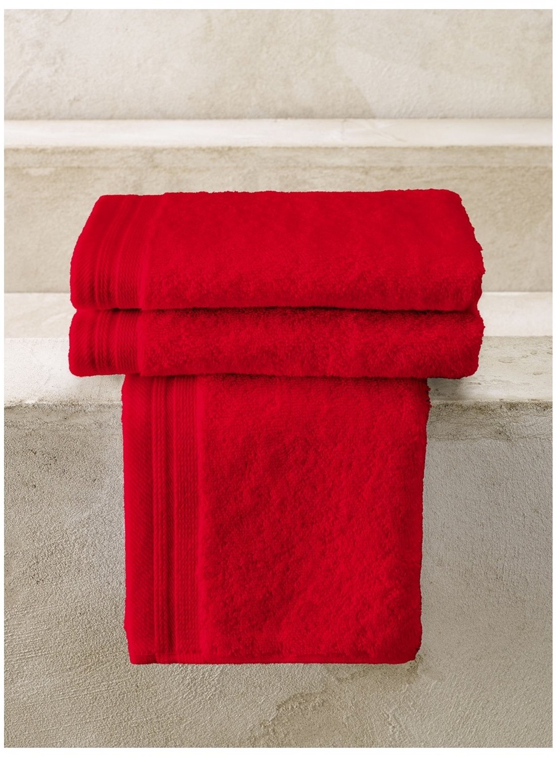 De Witte Lietaer Gastendoekjes 40x60cm scarlett red katoen 3 stuks