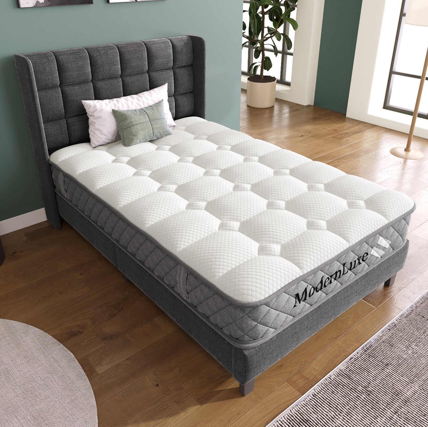 Maisentiel Pocketveringmatras 90x200 cm – 7 zones, koudschuim, H3, 20 cm, wit