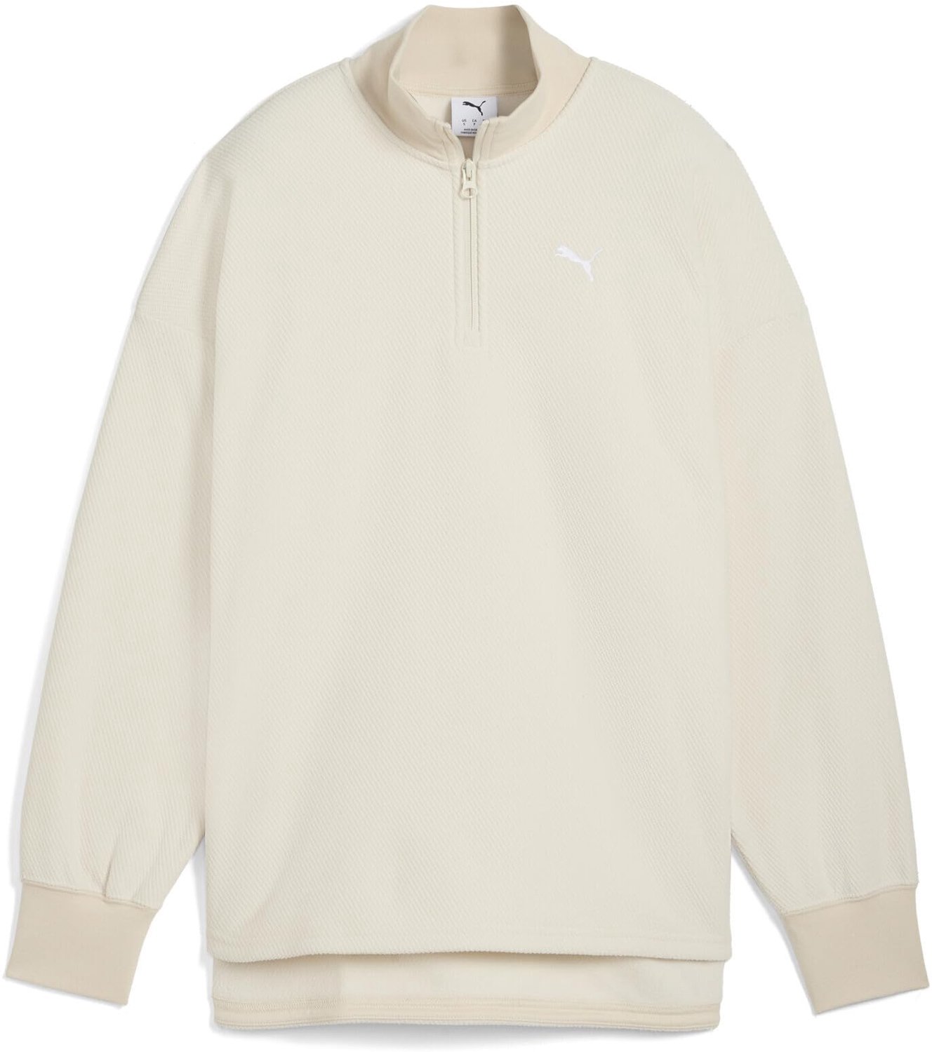 Puma HER Oversized Half-Zip Winterized Crew Sweatshirt Wit