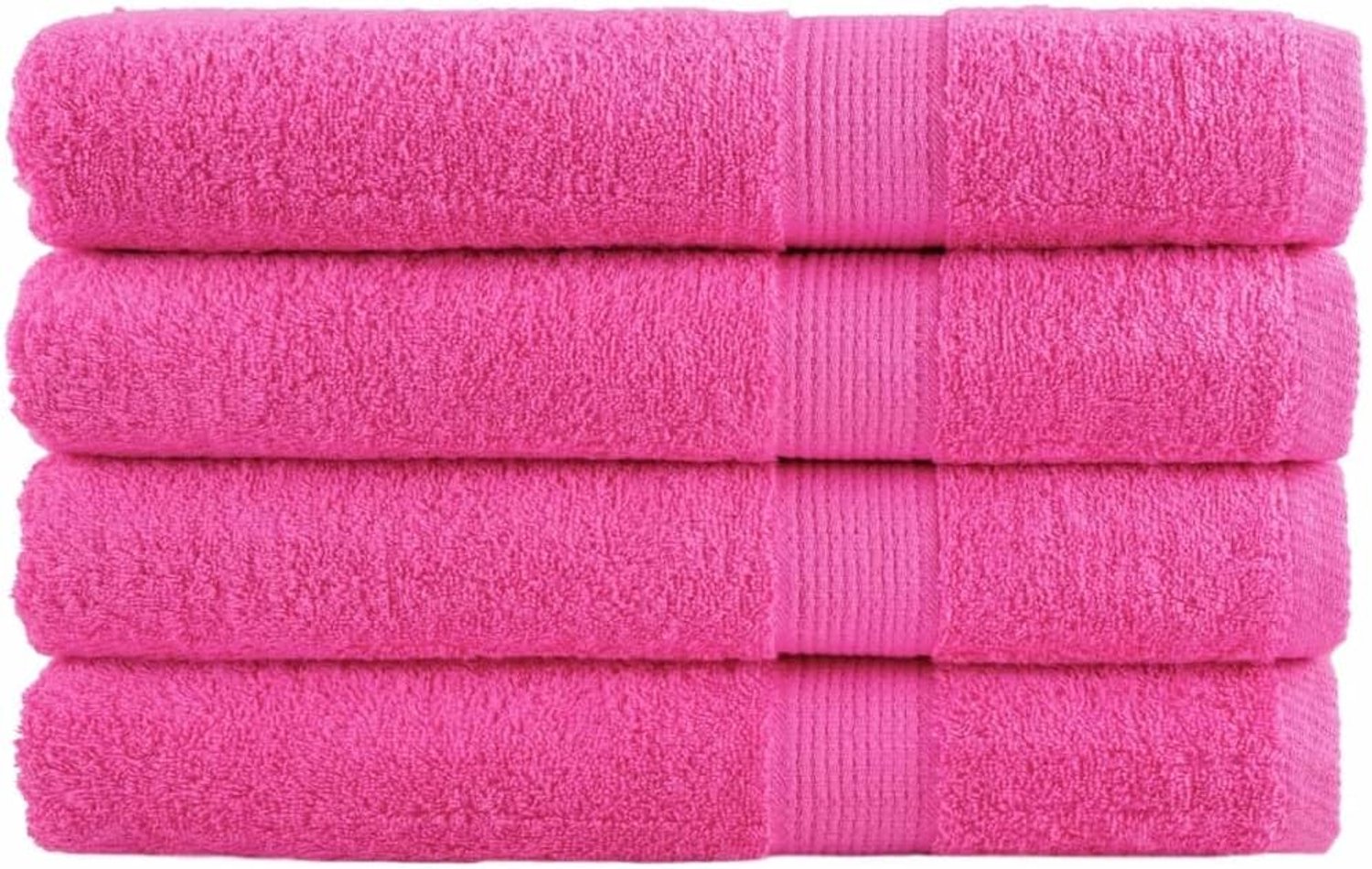 Saunahanddoeken 80x200 cm - Roze - Oeko-Tex gecertificeerd katoen - Absorberend en zacht - 4 stuks - Vemera