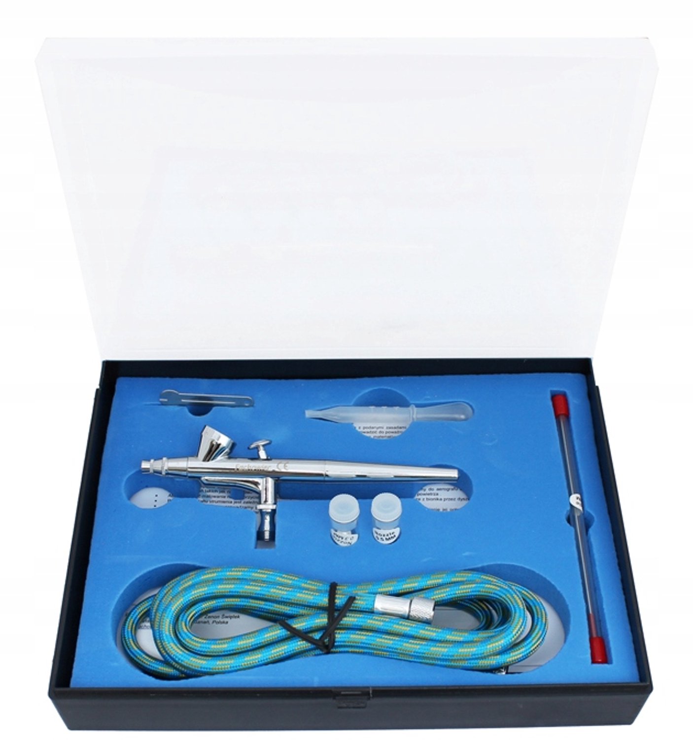 Merkloos Aerograaf Kit met 3 Mondstukken en Slang