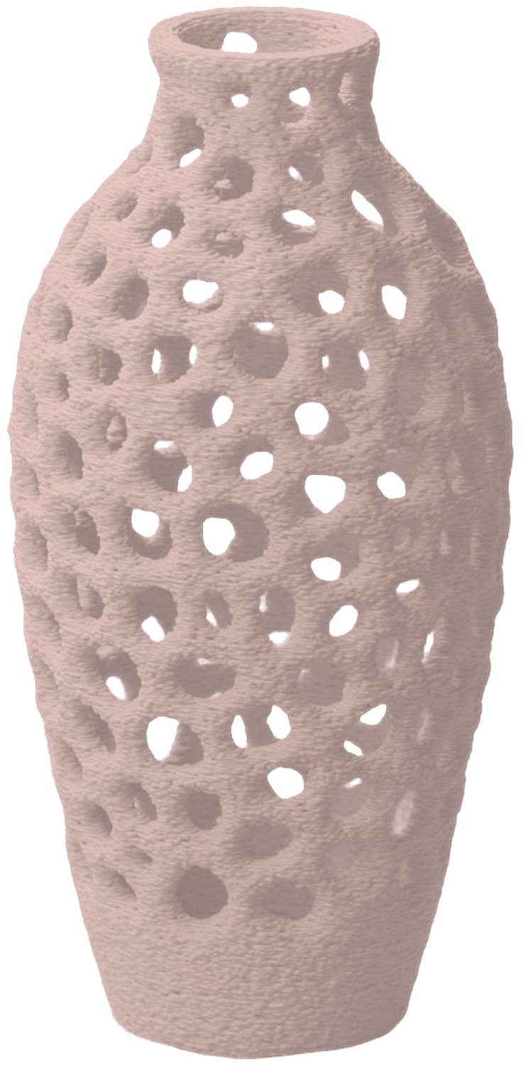 Layvo ULANI Vaas - Bloesem - D13 x H25 cm - droogbloemen vaas - organische vaas - gerecycled plastic