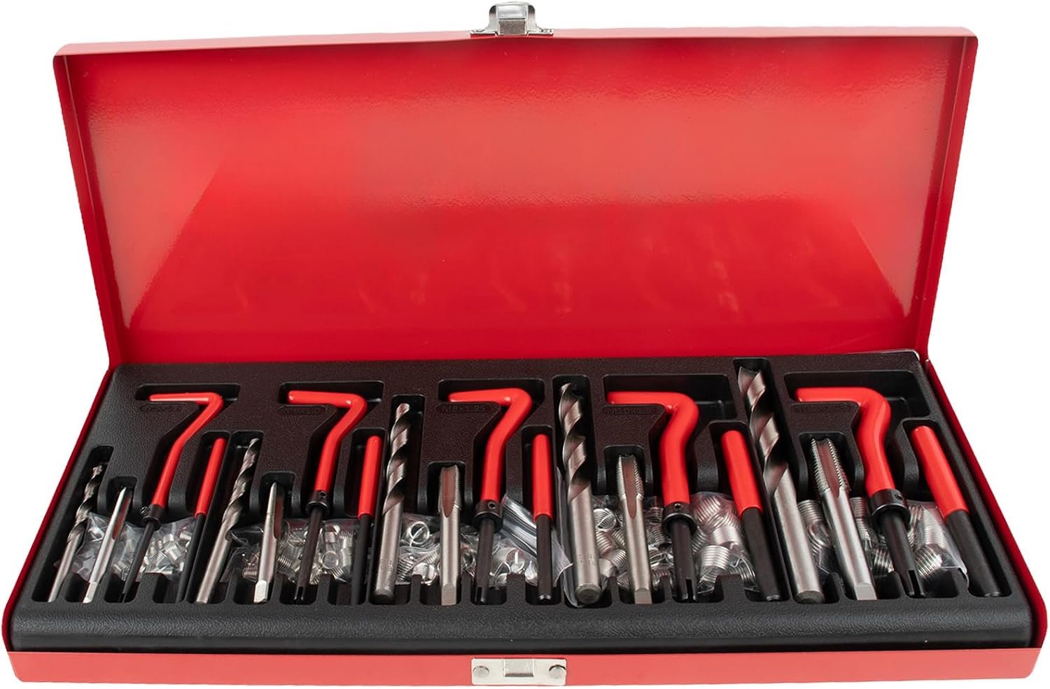 Helicoil Thread Repair Kit, 131 Pieces, Replacement for M5, M6, M8, M10, M12 - ShopVlot