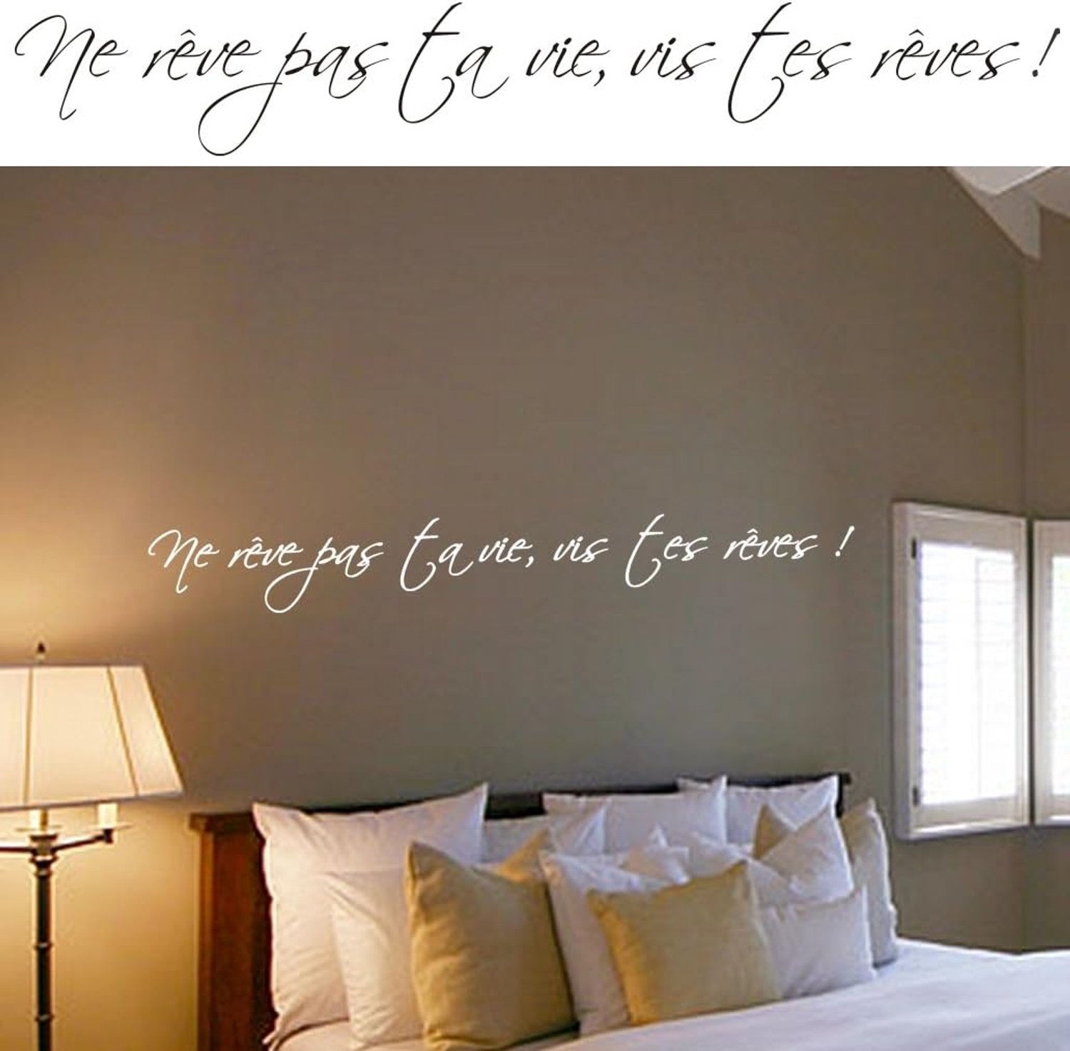 Decooo wall sticker "Ne rêve pas ta vie, vis tes rêves!" - ShopVlot
