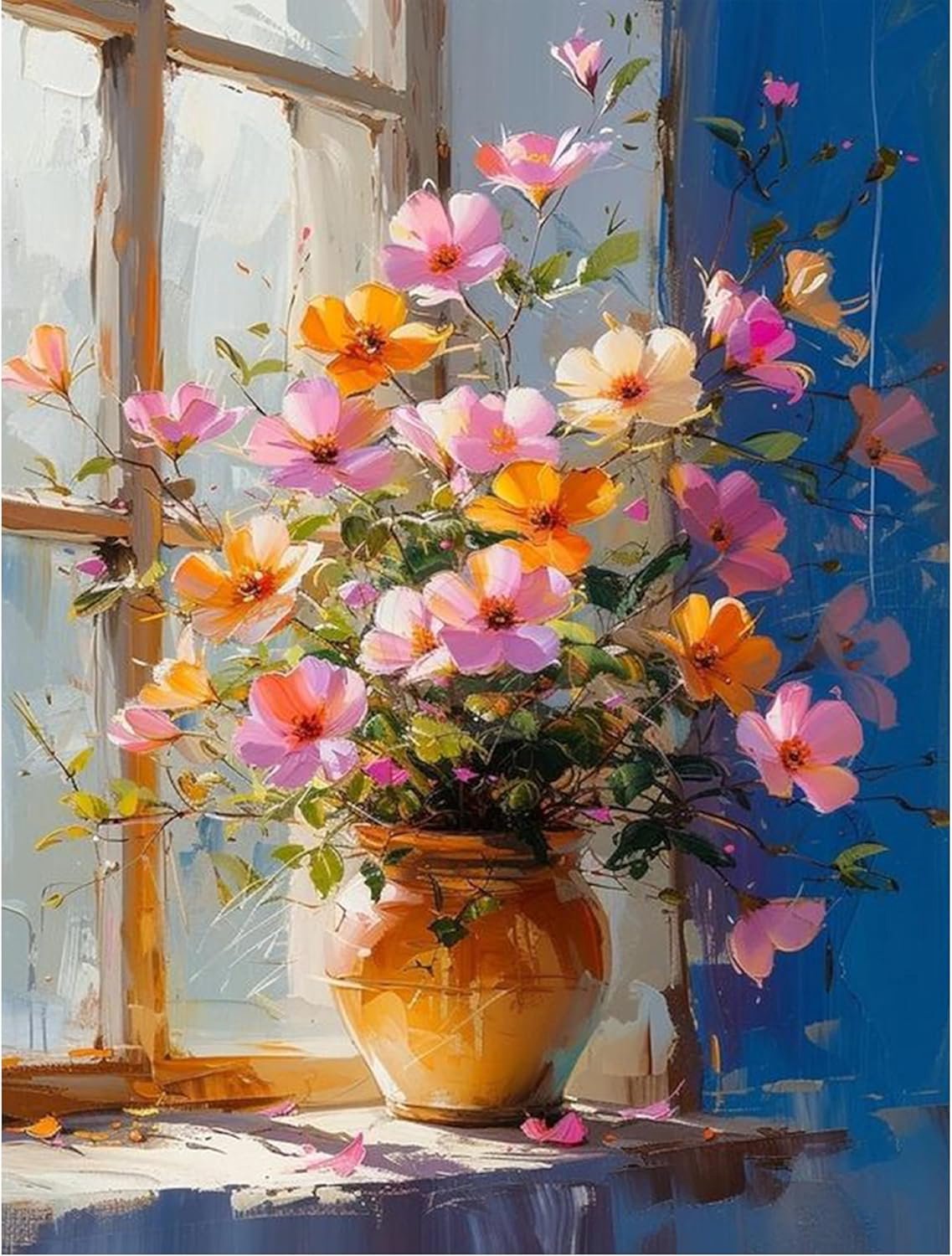 Yunruily Schilderen op nummer, volwassenen, bloemen, schilderen op nummer, kinderen, beginners, doe-het-zelf - ShopVlot