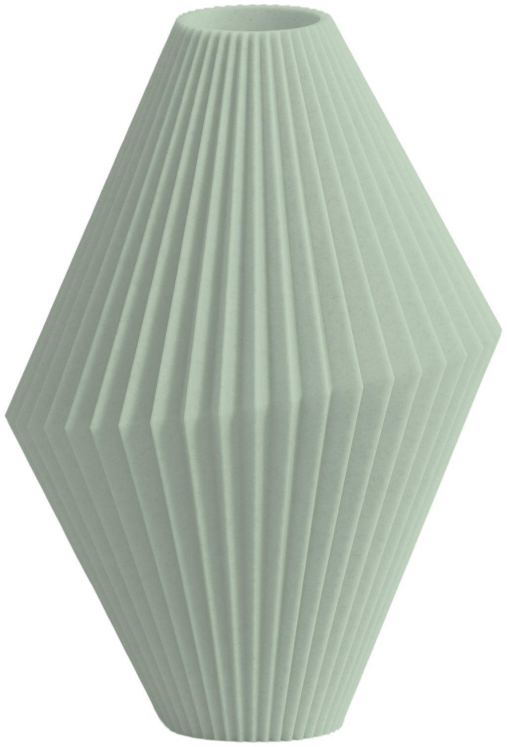 Layvo MILO Vaas - Salie - D18 x H25 cm - droogbloemen vaas - geometrische vaas - gerecycled plastic