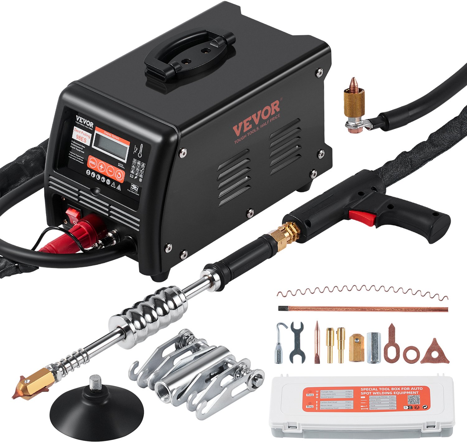 Lasapparaat - Puntlasser - Deuktrekker - 3000 W Vermogen - Herstelset - Puntlasfunctie - Autocarrosserie - Inclusief Accessoires - Autodeuk Herstel - Voor Auto's en Carrosserie