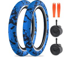 WEEROCK Bicycle Tire 50cm Tyres 2 Pieces 20 x 2.1 Folding Bead Replacement Tire with 20 Inch Inner Tubes for 20 Inch - ShopVlot