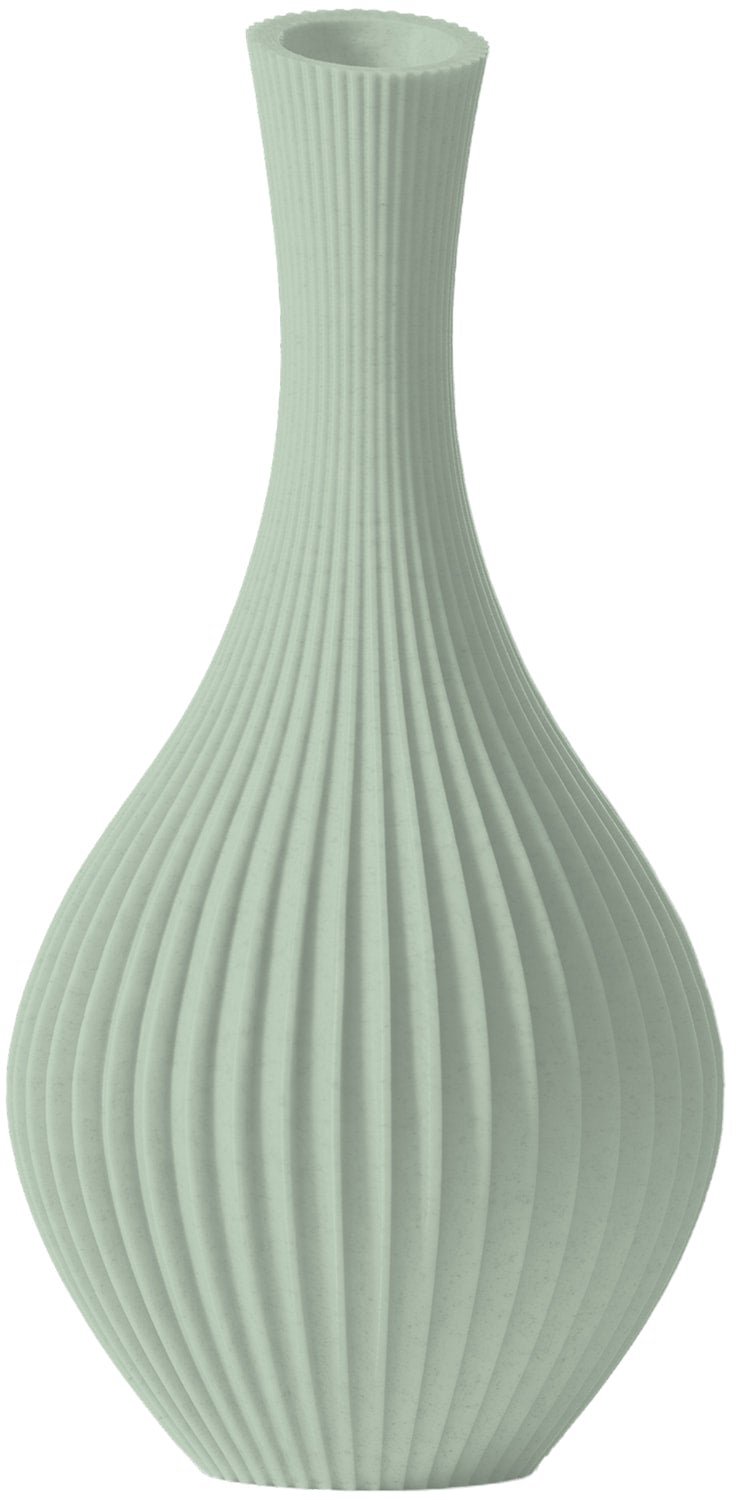 Layvo ELORI Vaas - Salie - D13 x H25 cm - droogbloemen vaas - japandi - gerecycled plastic