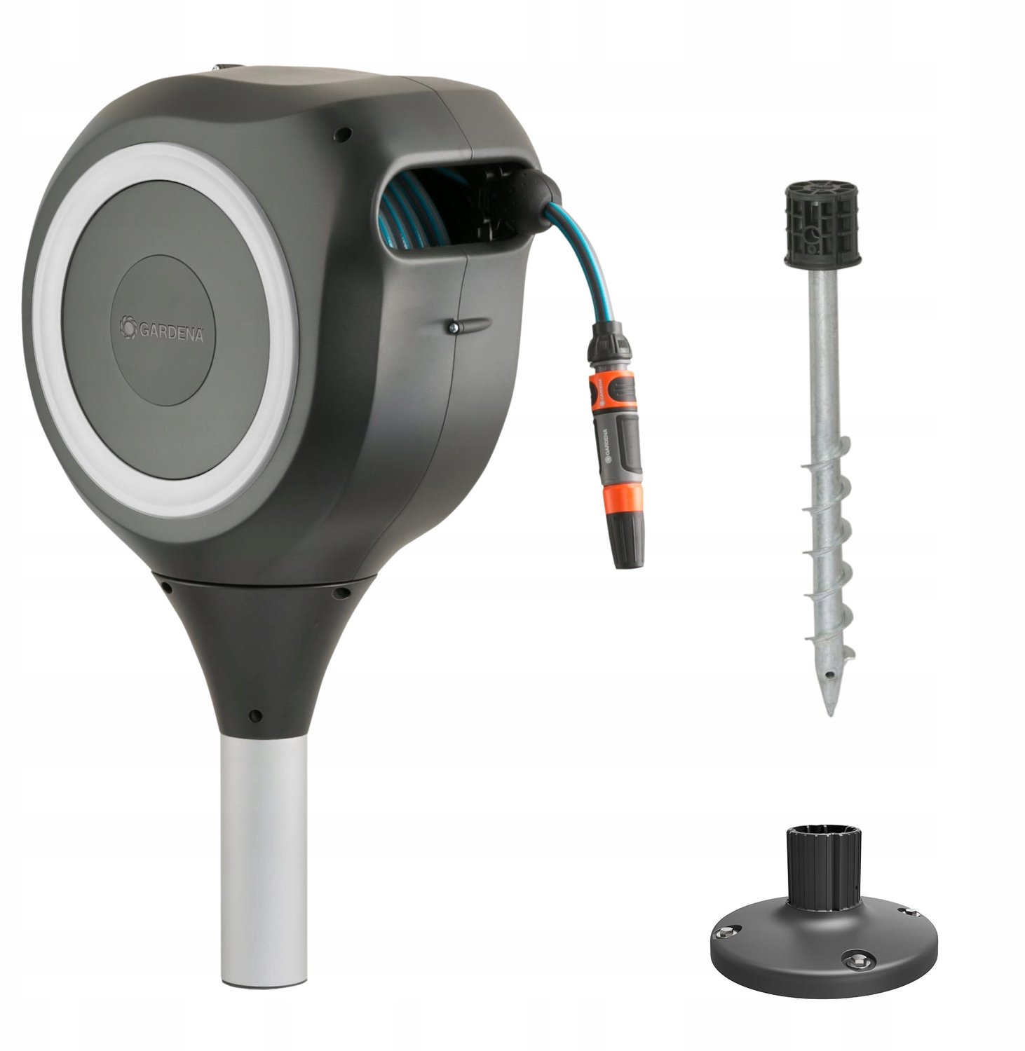 Gardena RollUp M slanghaspel 20m wit - Automatisch oprollen