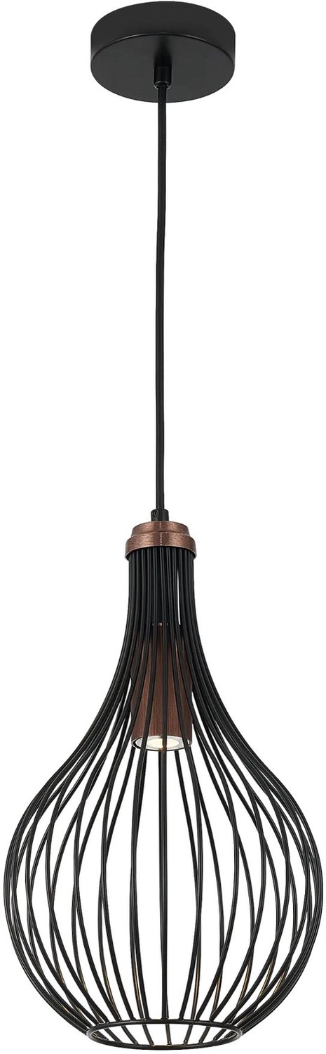 GITA pendellamp met 1 lichtpunt, bronskleurige afwerking, uit de Deco collectie van Fantasia.
