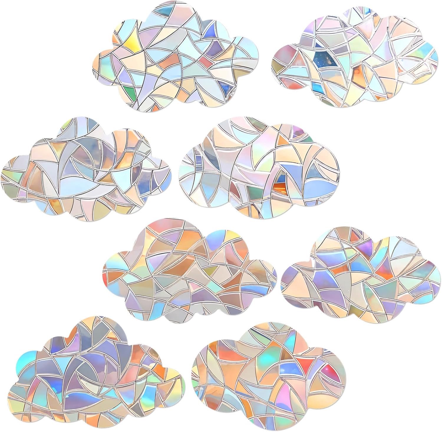 SnelShoppen - Prism Raamstickers PVC Anti-Collisie Stickers Vogelbescherming Regenboog Raamfolie Circulaire Zonvanger Stickers Decoratie voor Stop, Vo