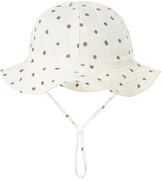 Little Olives - Zomerhoedje Baby Set van 2 - UV-bescherming 50+ - Kinder Zomerhoedje Meisje - Baby Zonnehoed met Kindband - UV beschermend - Hartjes en Stippen - Zomerhoedje voor Baby en Peuter - Kraamcadeau — afbeelding 2
