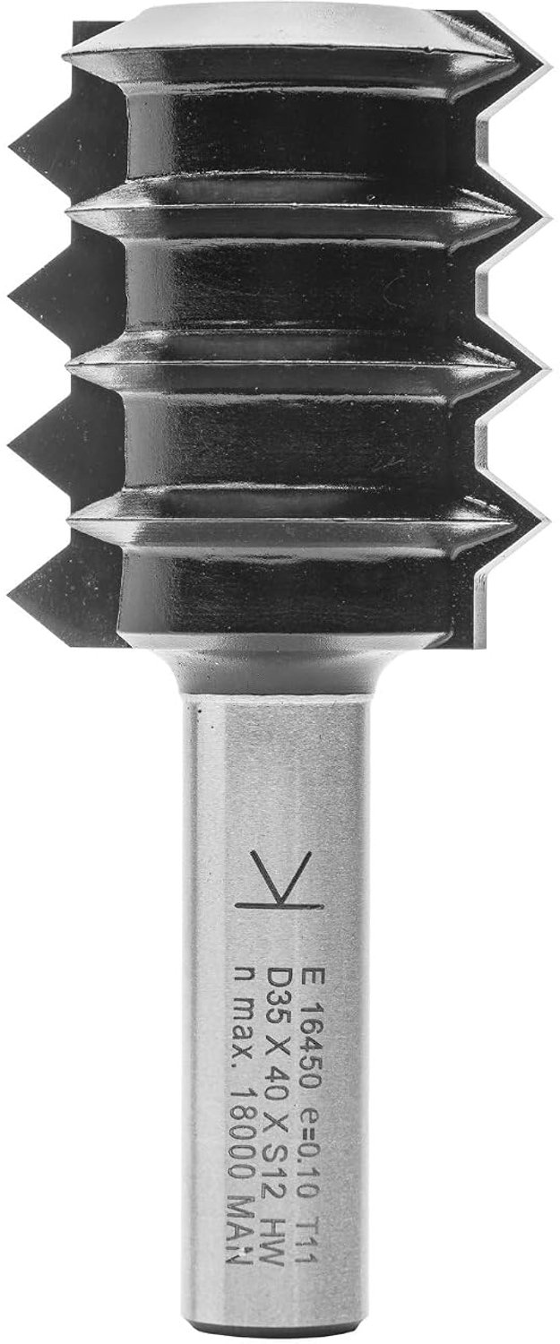 ENT 16450 V-tooth gluing cutter, Carbide, Shank diameter (S) 12 mm, Fremameter (D) 35 mm, NL 40 mm, T 4 mm, M 4.75 mm - ShopVlot
