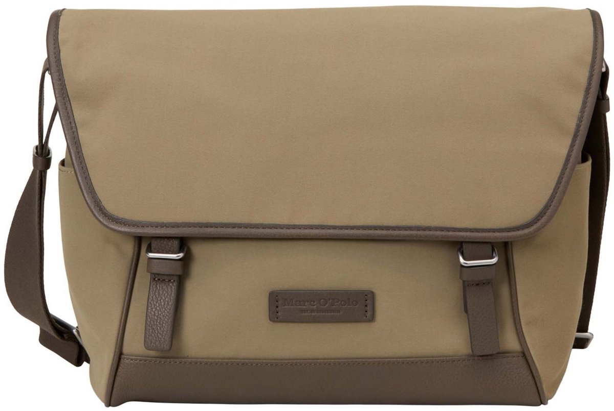 Marc O'Polo business tas laptoptas met laptopvak Moa Canvas Business Bag Charleston Gray beige