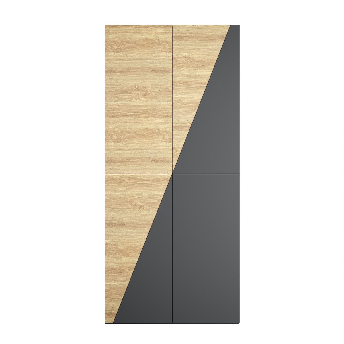 LONG DRAGON - Kledingkast - Met opbergbox - Openslaande deuren - 90x50x200 cm, modern ontwerp met kledingroede, broekenrek en 2 lades voor slaapkamer, woonkamer en kantoor