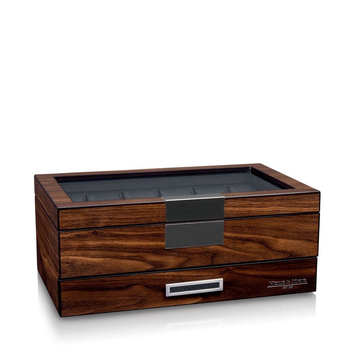 Heisse & Söhne - 70019-187.159 - Horloge doosje - Vegas 12+ - Ebony
