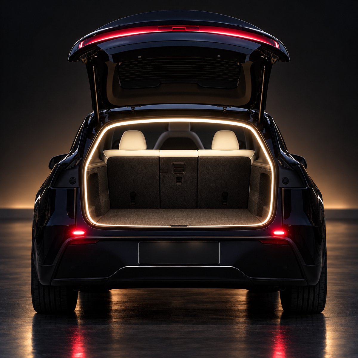 Tweekleurige LED-Lichtstrip Geschikt voor Tesla Model Y 2020-2026 – Kofferruimte Verlichting – LED Sfeerverlichting voor Achterklep & Kofferbak – Tesla Model Y led Accessoire