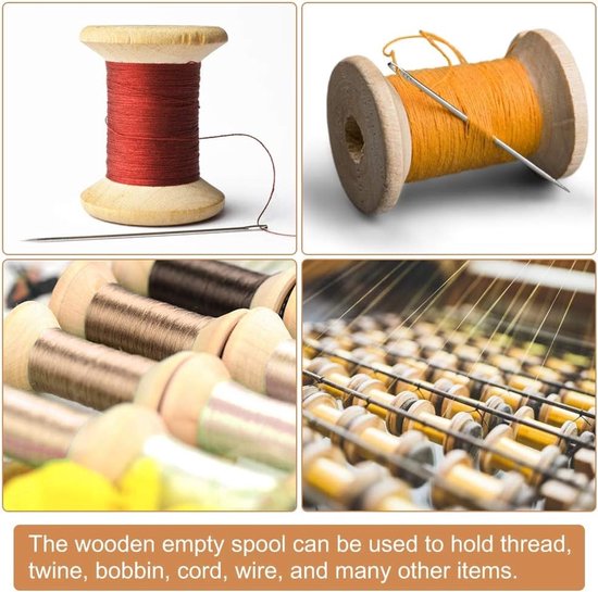 Houten Lege Spoelen voor Naaiwerk - 10 Stuks DIY Draad Spoelen, Ideaal voor Garens en Draden — afbeelding 5