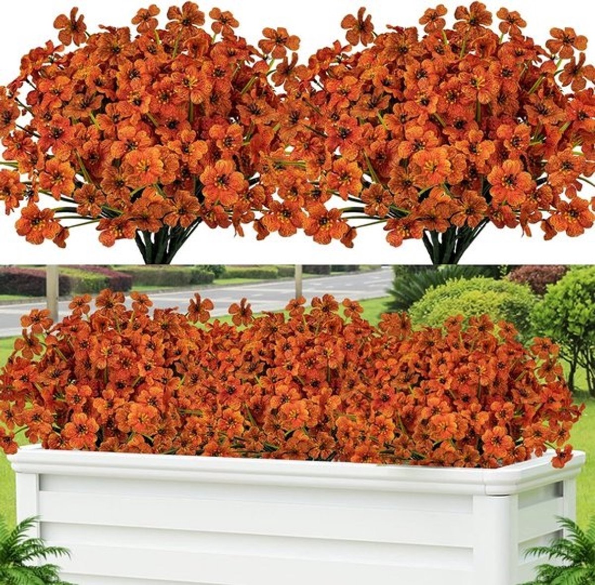 Realistische kunstbloemen - Voor binnen en buiten - Decoratieve struiken - UV-bestendig