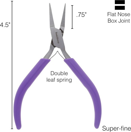 Purple Handle Flat Nose Pliers — afbeelding 4