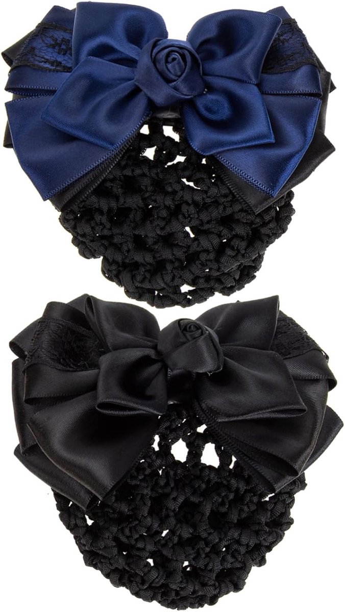 4 Stuks Haarnetje Haar Netjes Elastisch Strikdecor Knot Covers Voor Vrouwen Handgemaakte Broodjeshoes Gehaakte Haar Knot Houder Stokbrood Netto Zak Elasticiteit Polyester Band Werk