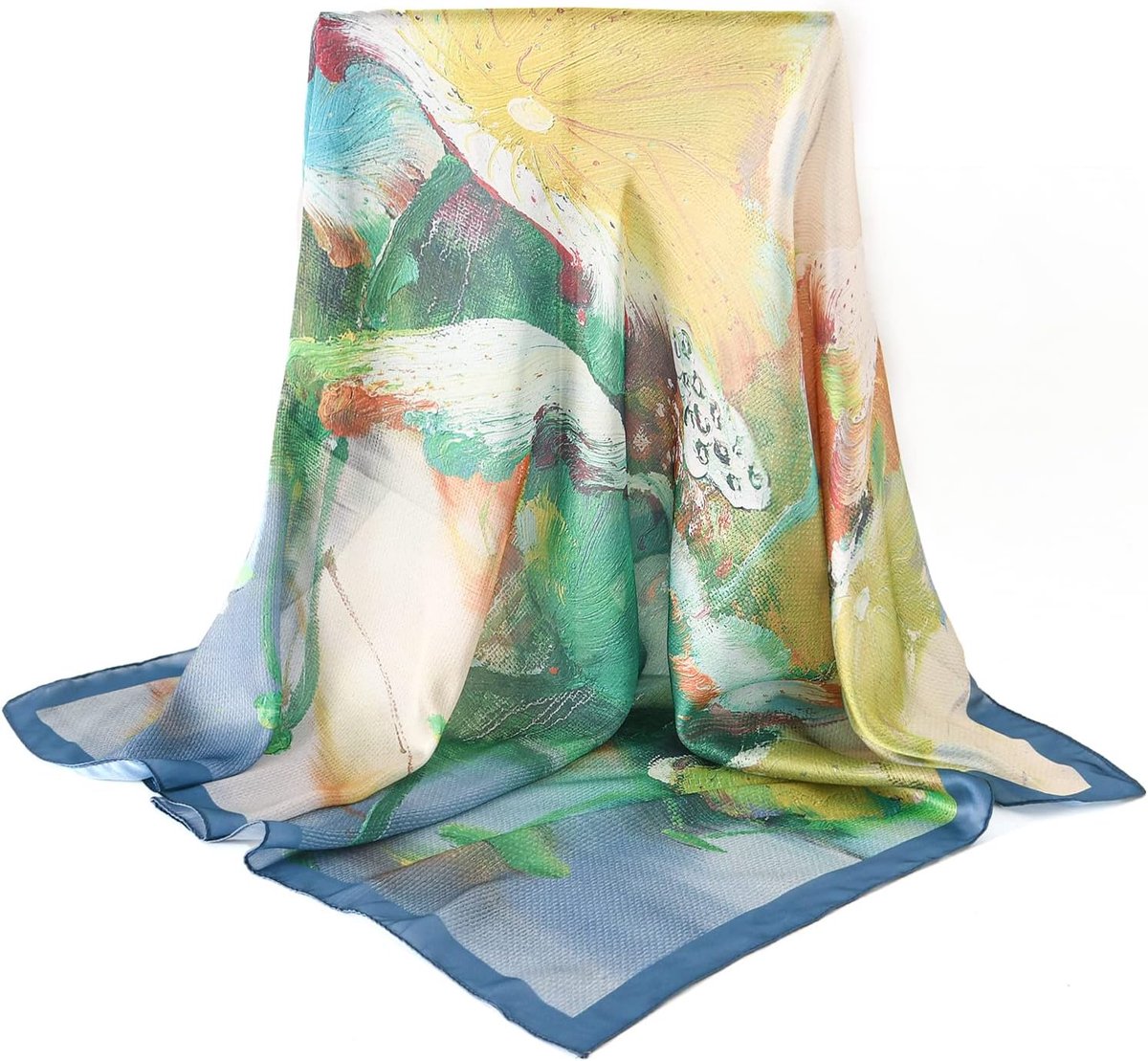 100% Mulberry Zijde Sjaal-Gedrukt of Effen Kleur 35 inch Vierkante Grote Zijde Haar Hoofd Wrap Sjaal Met Geschenkdoos Pakket