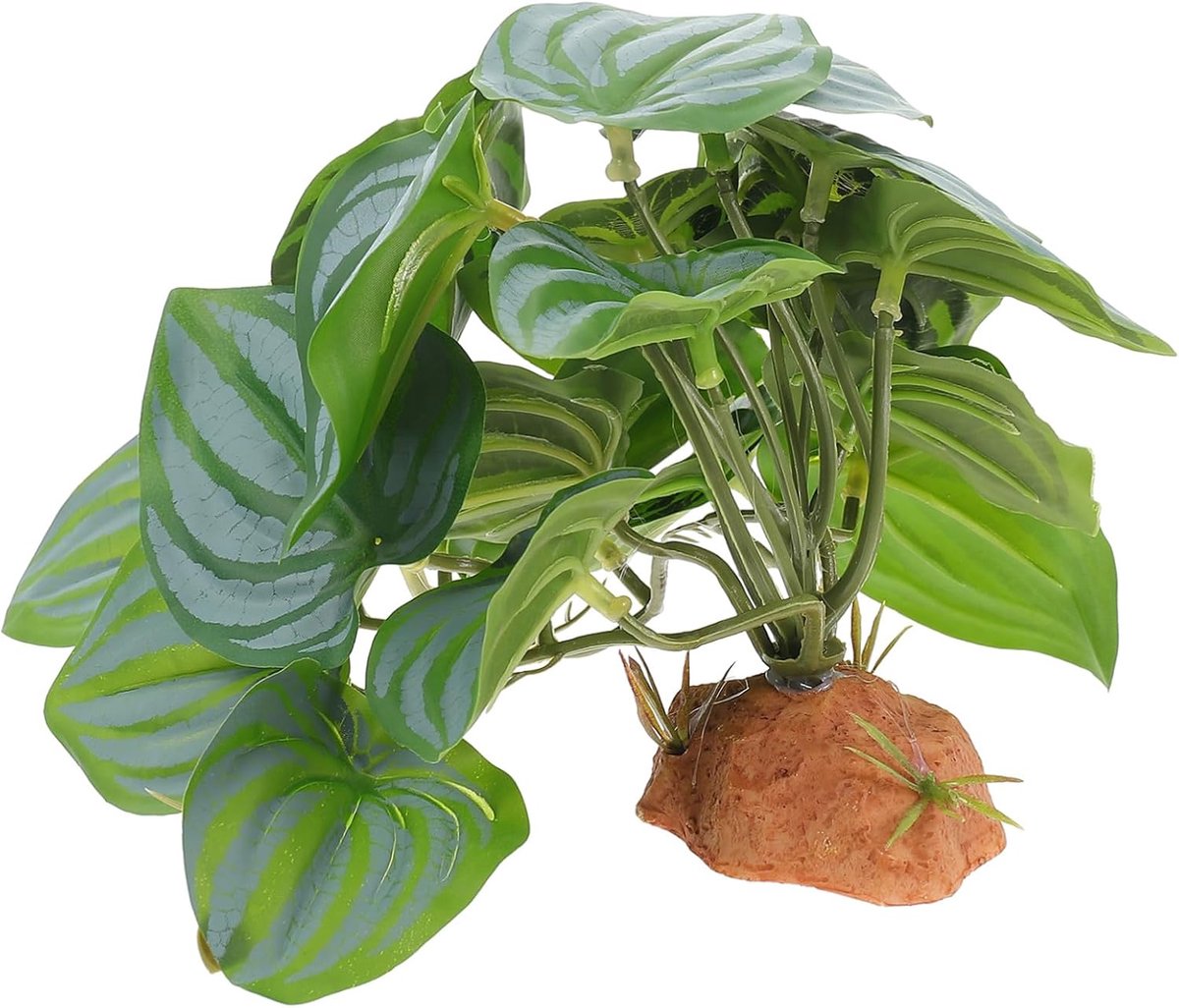 Reptile Plant Decor Kunstmatige Terrarium Reptielenbak Eenvoudig Te Installeren Creëert Dynamische Schuilplek Huisdieren Hagedissen Schildpadden Spinnen