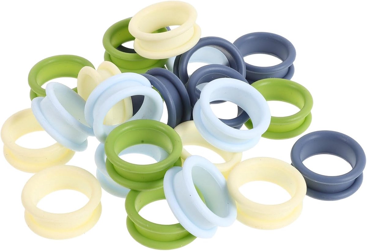 24 Stuks Silicone Finger Rings Ergonomic Non-slip Pet Scissors Thumb Grips Inserts Comfortabele Vingerbescherming voor Kattenverzorging Geschikt voor Dierenverzorgingsschaar