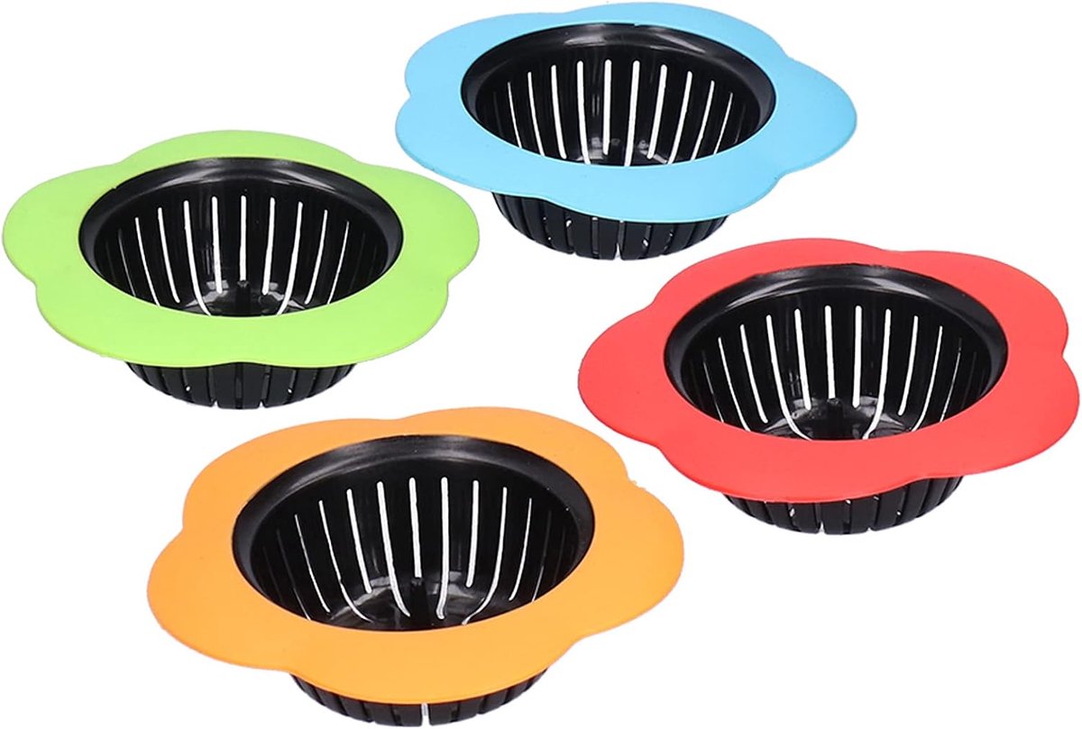 4-pack Siliconen 4, Inch Gootsteenzeef