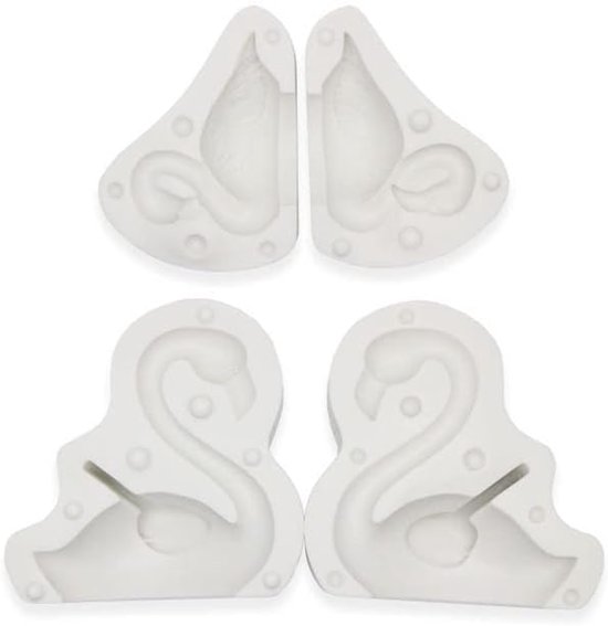 Fondant Schimmel 2 Stks Bakken Tools Flamingo Dier Fondant Siliconen Mal Taart Decoratie Schimmel — afbeelding 2