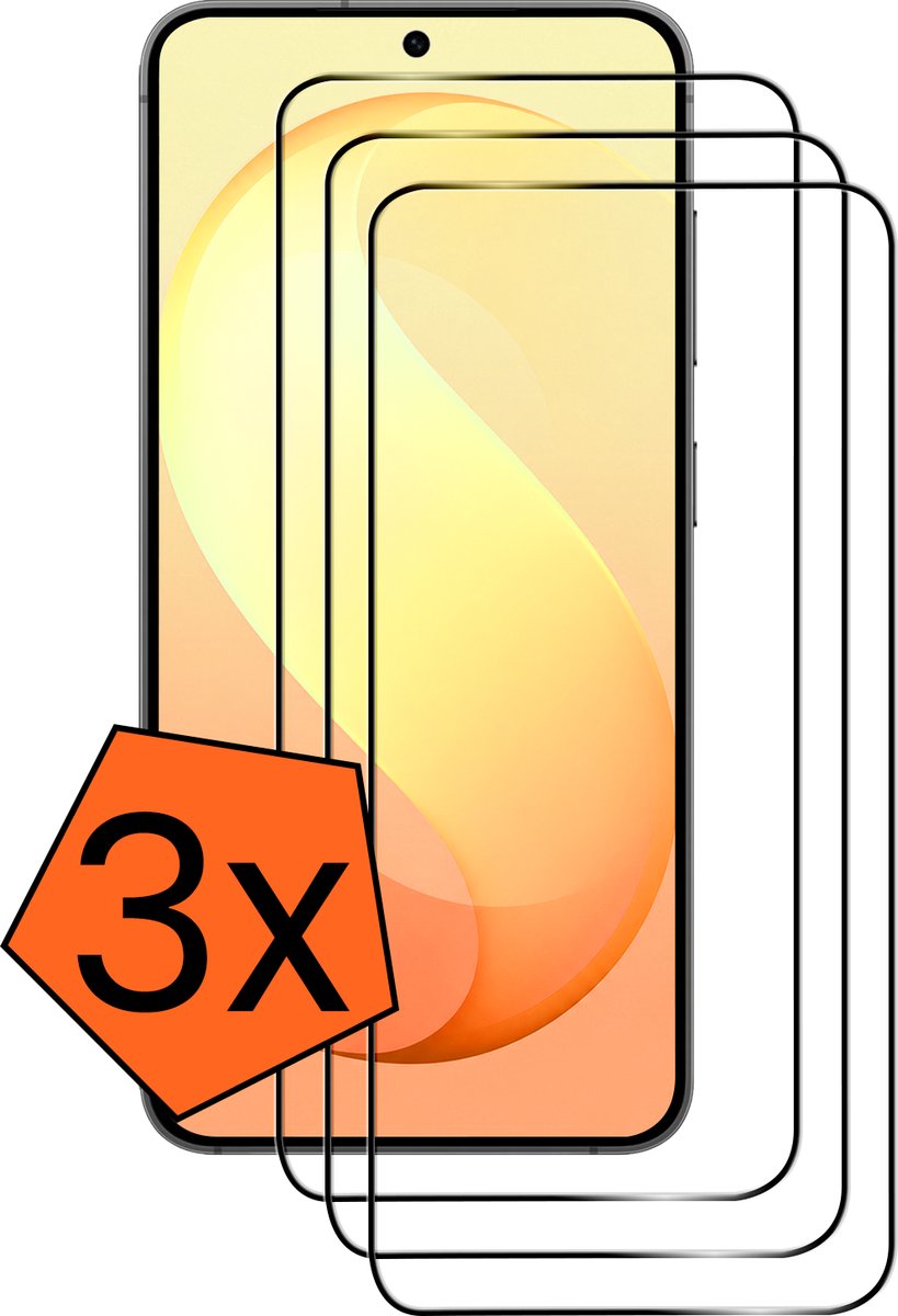 Screenprotector - 3 Stuks - Geschikt voor Samsung Galaxy S26 FE - Full Cover - Gehard Glas - Beschermglas - Tempered Glass - Screen Protector