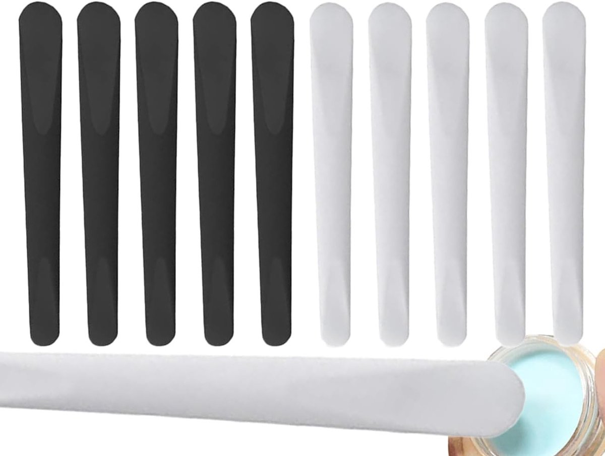 Pack van 10 Herbruikbare Spatels voor Cosmetica, Make-up en Maskers - Ideaal voor Crèmes en Gelwassen