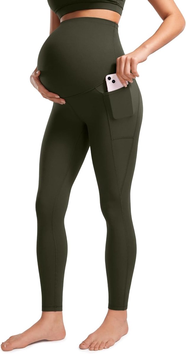 Materniteit Leggings met Pockets 28" voor Comfortabele Zwangerschap en Actieve Lifestyle