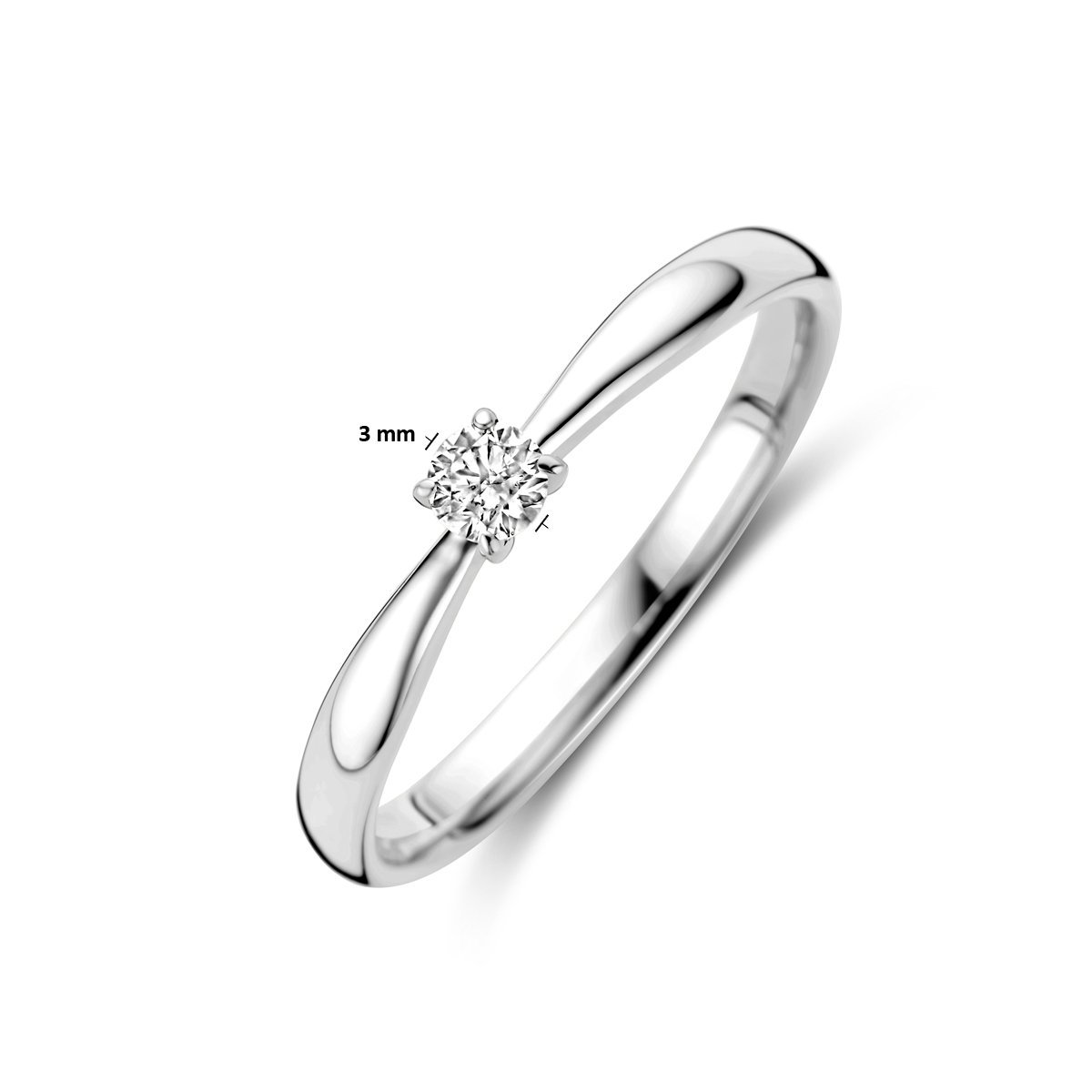 14K Witgouden Aanzoeksring Diamant 0.10Ct H Si 4106181