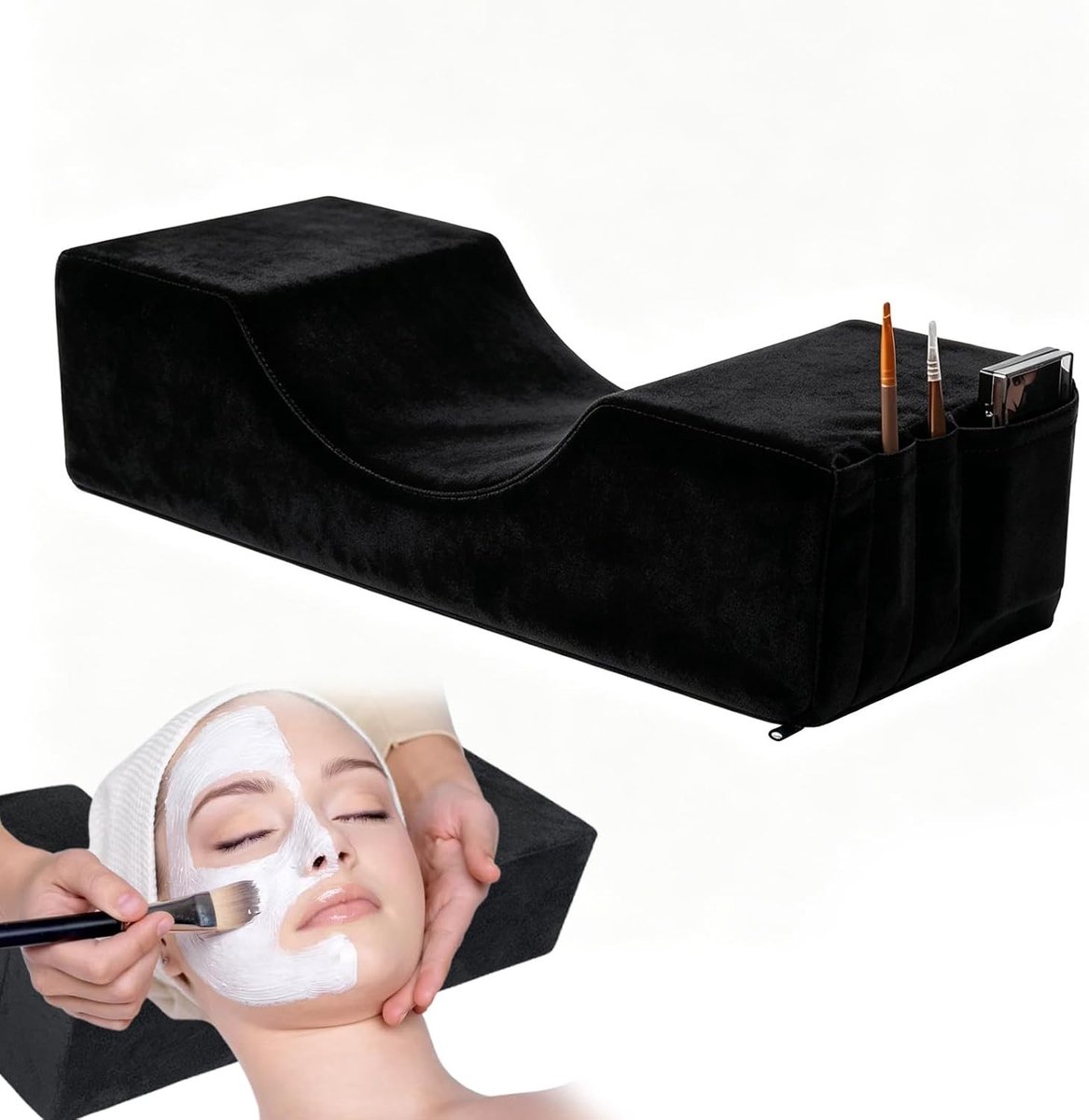 Ergonomisch U-vormig Kussen van Geheugenfoam voor Oogschaduw en Neksteun - Perfect voor Schoonheidssalons en Wimperextensions