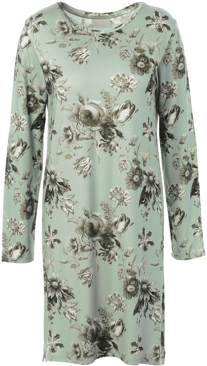 Essenza Emmy Florean Nachthemd Lange Mouw Dusty teal