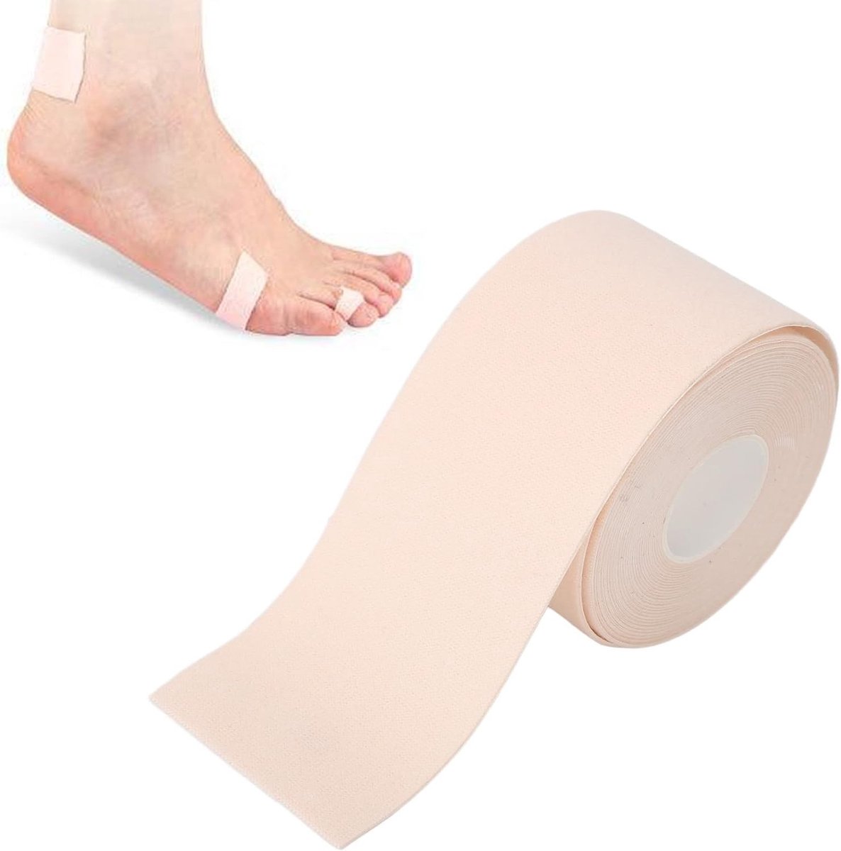 Zelfklevende Blisterpreventietape van Zacht Velours - 4,5 Meter Lange Bescherming voor Hiel, Eelt en Blaren
