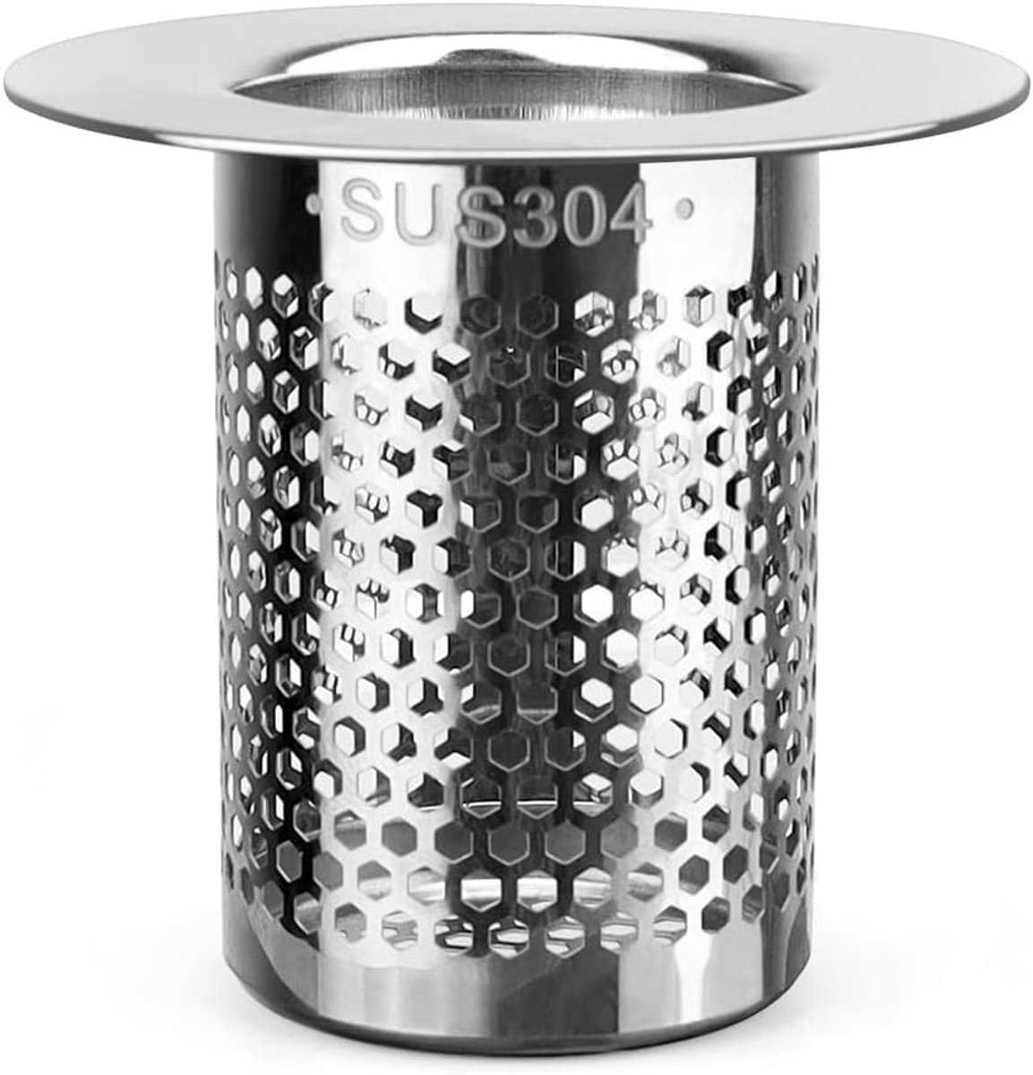Drain Strainer 5.5 × 5 cm - Haarfilter voor Douche, Keuken en Badkamer - RVS Vloerafvoer voor Efficiënte Waterafvoer