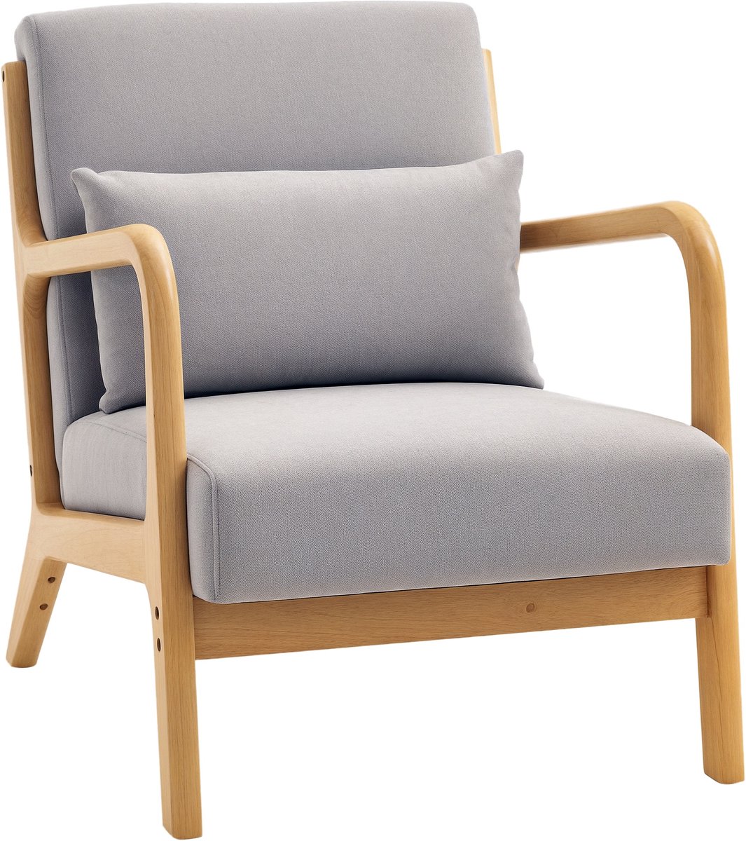 HOMCOM-Sessel-Polyester-61B x 78T x 76H cm-Grau