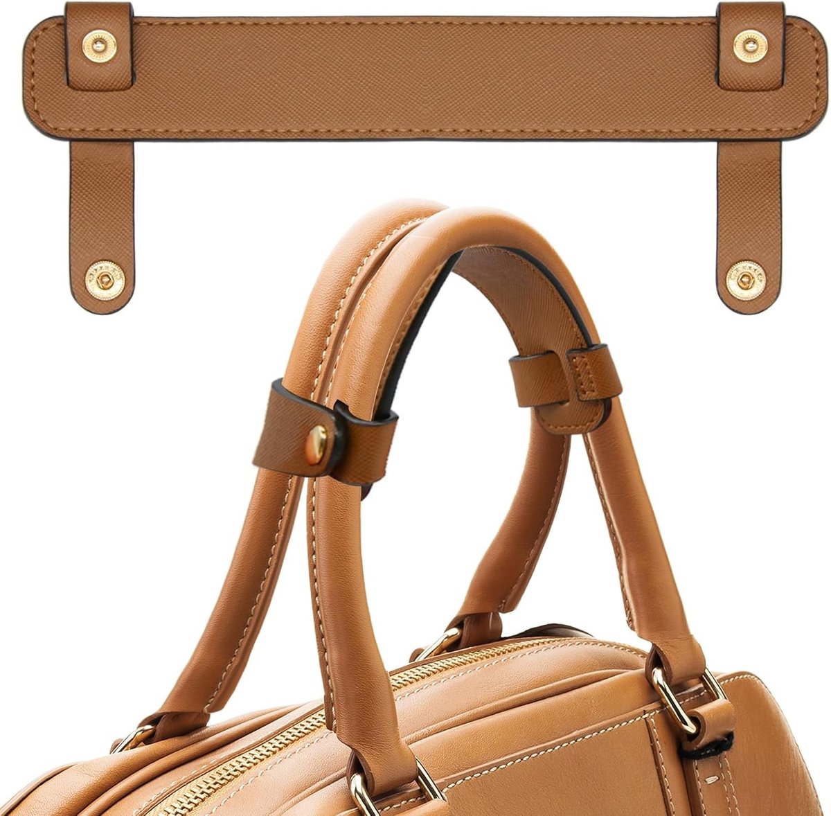 Schouderband Kussen voor Le Pliage Tassen, Antislip Leer Accessoires voor Dames, Drukverlichting Handvat Kussen voor Winkelen en Reizen, Bruin, Comfort en Stijl