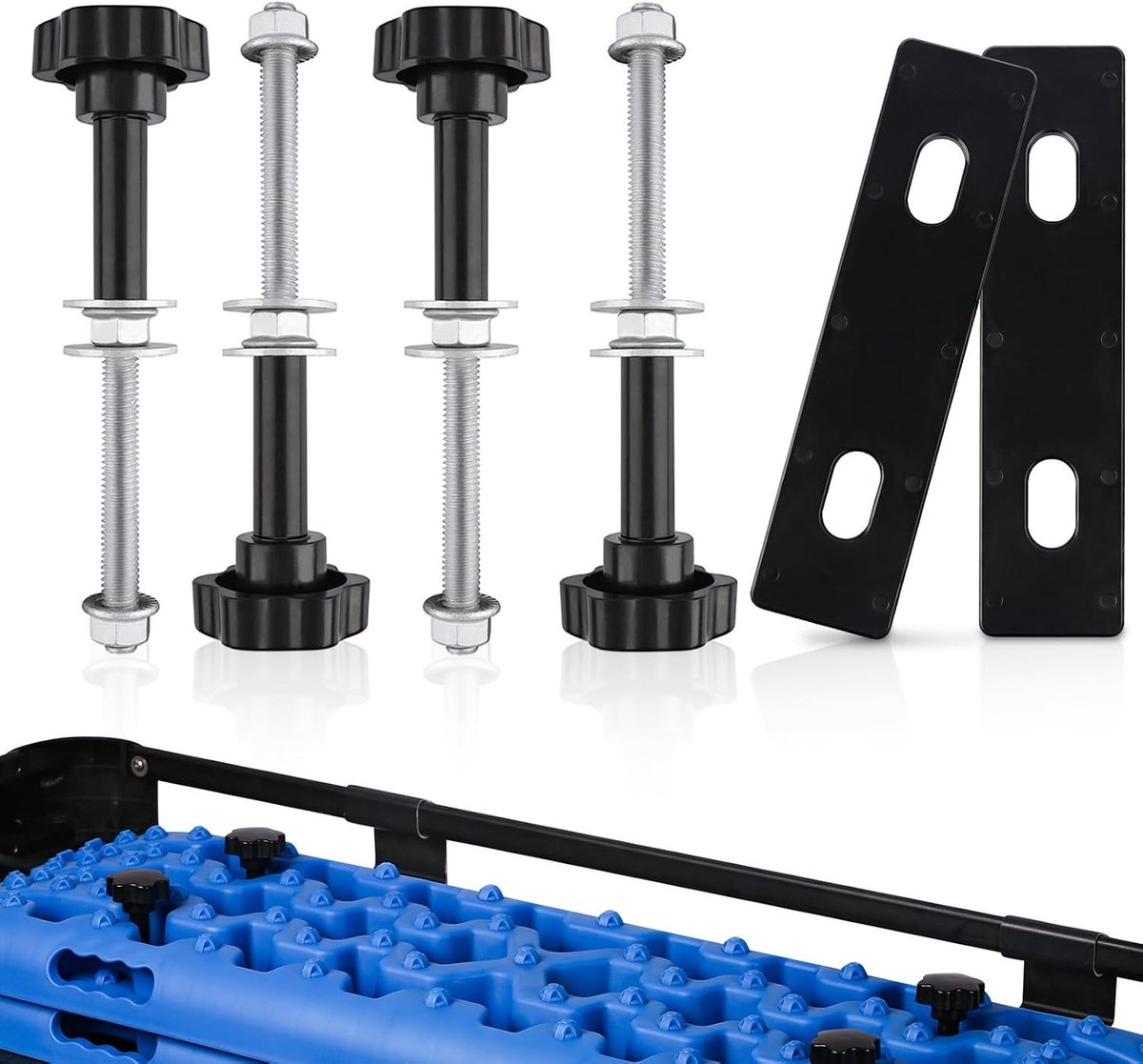 Zandplaten Houder Accessoires voor Offroad Mounting, Start Hulp en Motorhome Toepassingen - Geschikt voor Diverse Merken (Zwart)