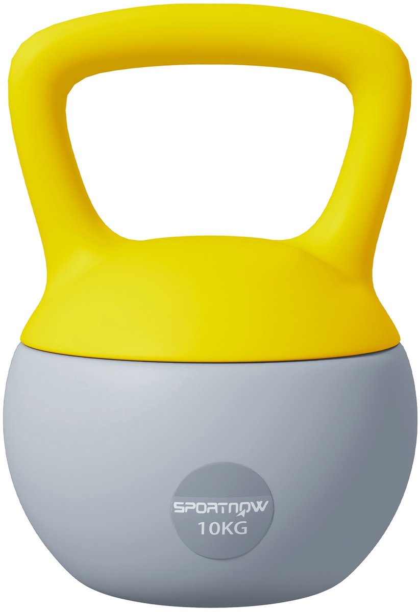 SPORTNOW-Kettlebell-Kunststof-21x21x30cm-Geel