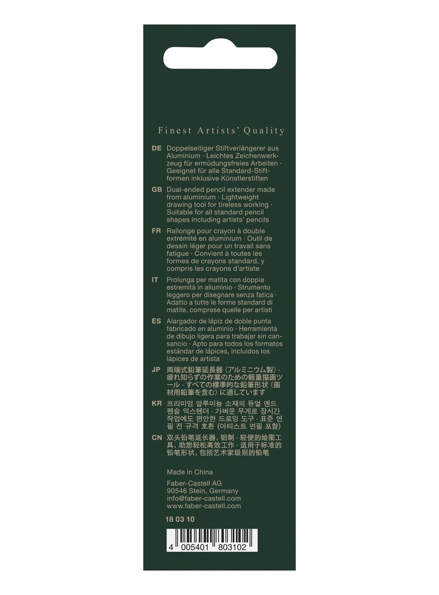 Faber-Castell - Potloodverlenger - Dubbelzijdig - Aluminium - FC-180310 — cadeau in Hobby - foto 3