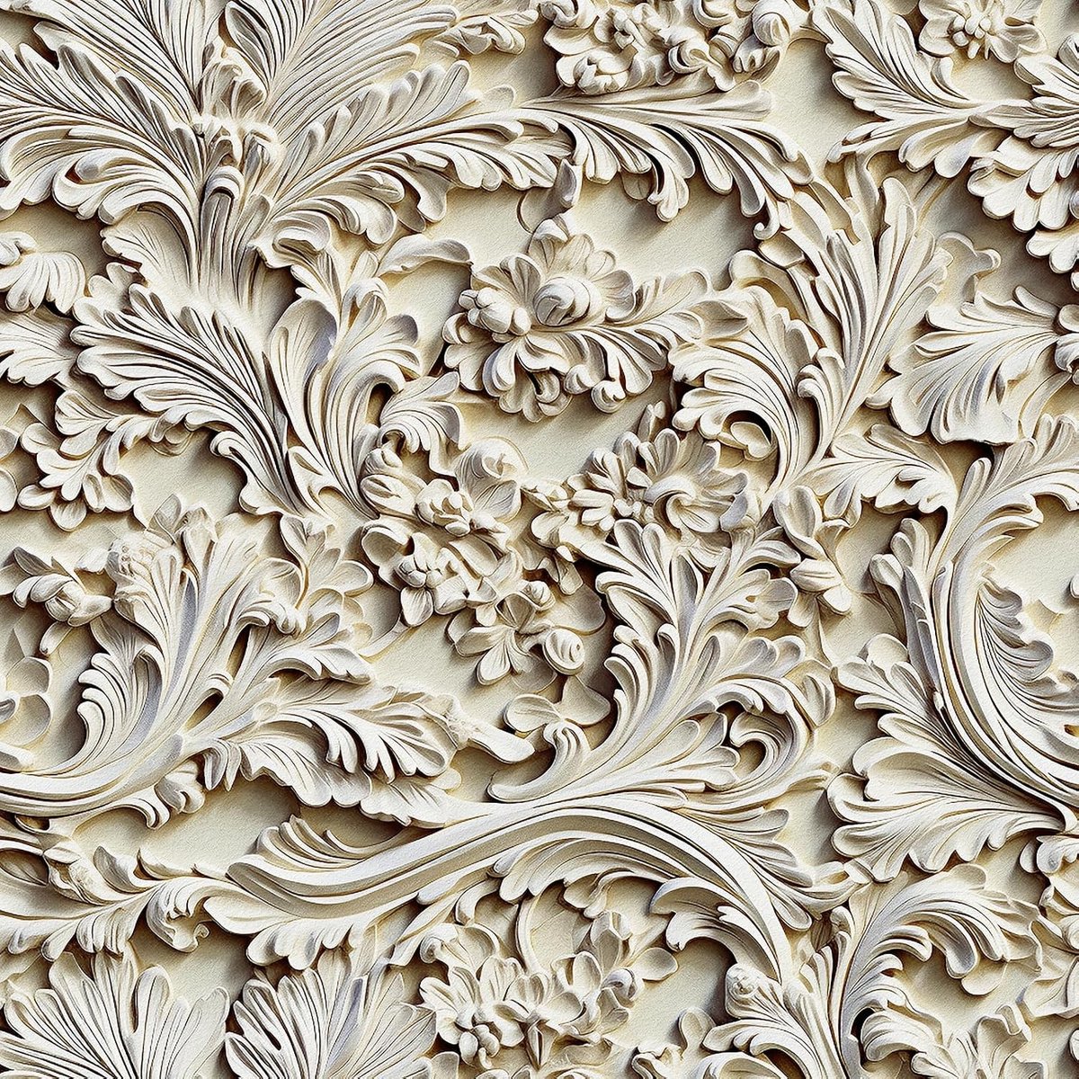 Bloemenbehang voor de slaapkamer in beige kleur - 3D zelfklevend vinyl behang voor een sfeervolle inrichting